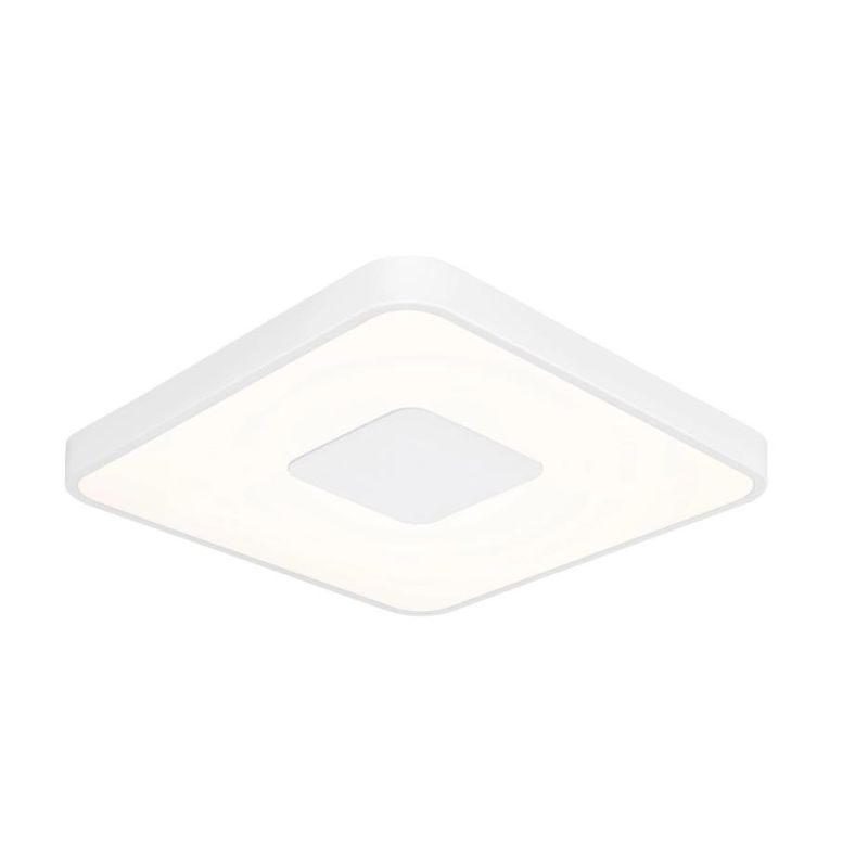 COIN PLAFONIERA QUADRATA IN METALLO 3 MISURE LED INTEGRATO DIMMERABILE TELECOMANDO INCLUSO 4 COLORI MODERNA Mantra - Cristalensi