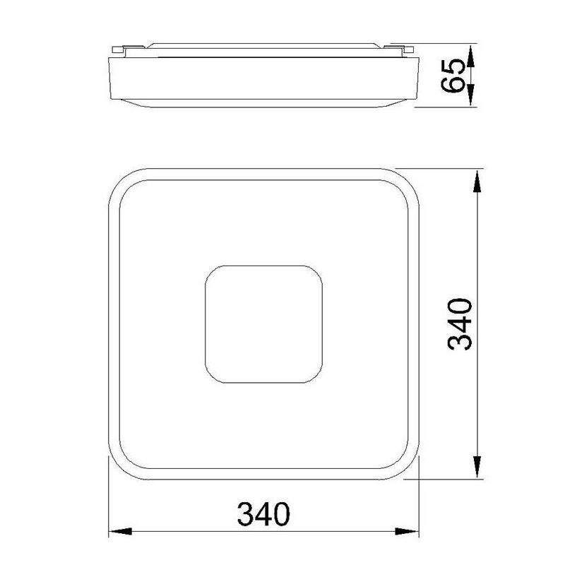 COIN PLAFONIERA QUADRATA IN METALLO 3 MISURE LED INTEGRATO DIMMERABILE TELECOMANDO INCLUSO 4 COLORI MODERNA Mantra - Cristalensi