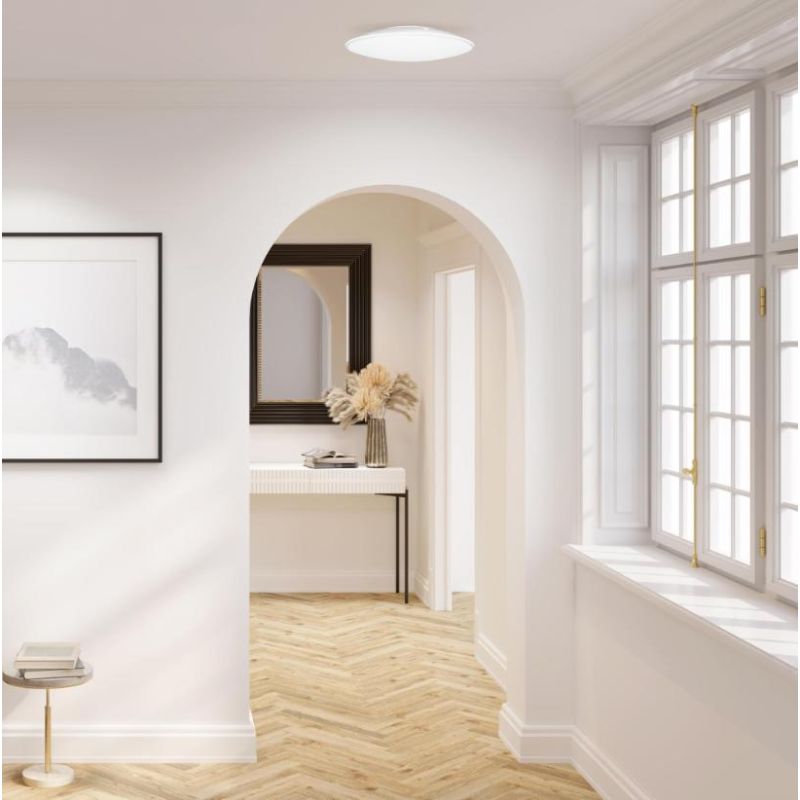 SLIM PLAFONIERA ULTRASOTTILE IN ACRILICO BIANCO 3 MISURE CON LED INTEGRATO LUCE 3000K,4000K O 5000K MODERNA Mantra - Cristalensi