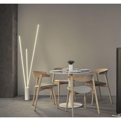 VERTICAL PIANTANA MODERNA ALTEZZA CM 180 IN ACCIAIO BIANCO O NERO LED 60W LUCE 3000K DIMMERABILE Mantra - Cristalensi Shop Onlin