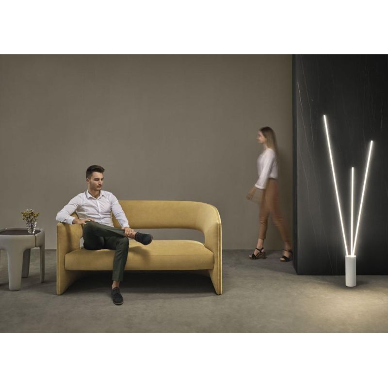 VERTICAL PIANTANA MODERNA ALTEZZA CM 180 IN ACCIAIO BIANCO O NERO LED 60W LUCE 3000K DIMMERABILE Mantra - Cristalensi Shop Onlin