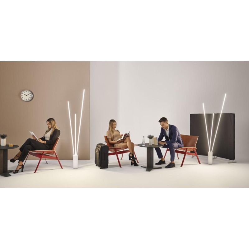 VERTICAL PIANTANA MODERNA ALTEZZA CM 180 IN ACCIAIO BIANCO O NERO LED 60W LUCE 3000K DIMMERABILE Mantra - Cristalensi Shop Onlin