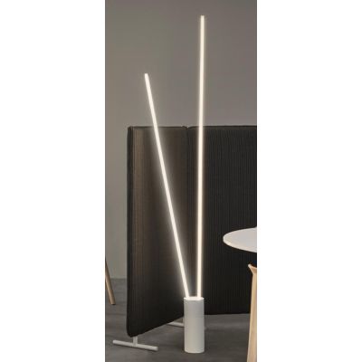 VERTICAL PIANTANA MODERNA ALTEZZA CM 180 IN ACCIAIO BIANCO O NERO LED 44W LUCE 3000K DIMMERABILE Mantra - Cristalensi Shop Onlin