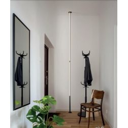 VERTICAL PIANTANA VERTICALE SOFFITTO-SOSPENSIONE CM 230-260 BIANCA O NERA LED 36W LUCE 3000K DIMMERABILE Mantra - Cristalensi Sh 2