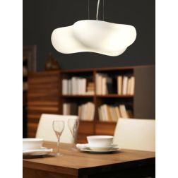 EOS SOSPENSIONE PER CAMERETTE DEI BIMBI A FORMA DI NUVOLA BIANCA LAMPADINA ATTACCO E27 MODERNA Mantra - Cristalensi Shop Online 2