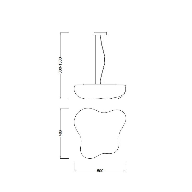 EOS SOSPENSIONE PER CAMERETTE DEI BIMBI A FORMA DI NUVOLA BIANCA LAMPADINA ATTACCO E27 MODERNA Mantra - Cristalensi Shop Online