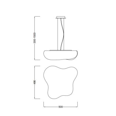 EOS SOSPENSIONE PER CAMERETTE DEI BIMBI A FORMA DI NUVOLA BIANCA LAMPADINA ATTACCO E27 MODERNA Mantra - Cristalensi Shop Online