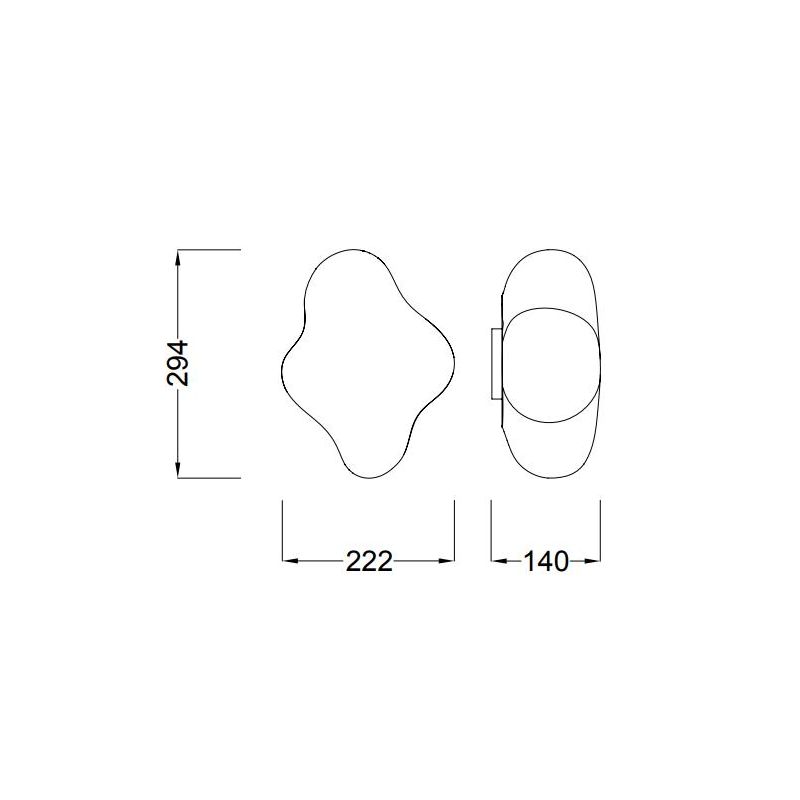 EOS APPLIQUE PER CAMERETTE DEI BIMBI A FORMA DI NUVOLA BIANCA LED 3W LUCE 3000K MODERNA Mantra - Cristalensi Shop Online