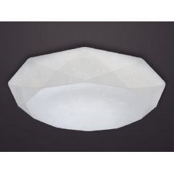 DIAMANTE II PLAFONIERA LED MODERNA BIANCA EFFETTO GLITTER 2 MISURE LUCE 3000K OPPURE 5000K Mantra - Cristalensi Shop Online 2