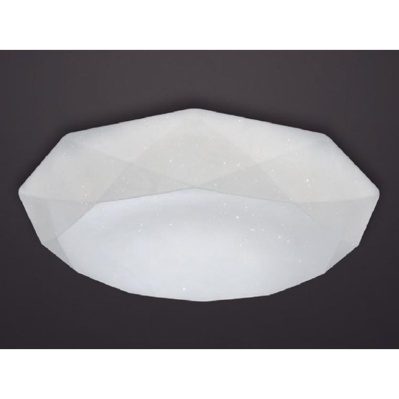DIAMANTE II PLAFONIERA LED MODERNA BIANCA EFFETTO GLITTER 2 MISURE LUCE 3000K OPPURE 5000K Mantra - Cristalensi Shop Online