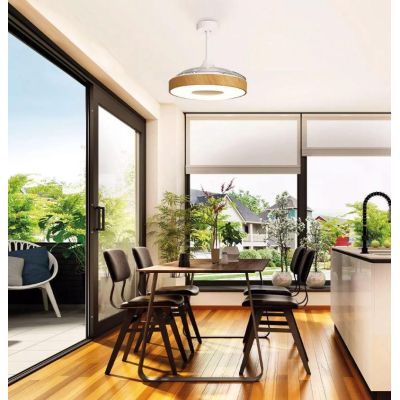 COIN VENTILATORE CON PALE A SCOMPARSA LED 60W DIMMERABILE 3 COLORI TELECOMANDO INCLUSO Mantra - Cristalensi Shop Online