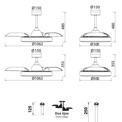 COIN VENTILATORE CON PALE A SCOMPARSA LED 60W DIMMERABILE 3 COLORI TELECOMANDO INCLUSO Mantra - Cristalensi Shop Online