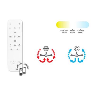 ALOHA VENTILATORE CON PALE A SCOMPARSA LED 45W DIMMERABILE 2 COLORI TELECOMANDO INCLUSO Mantra - Cristalensi Shop Online
