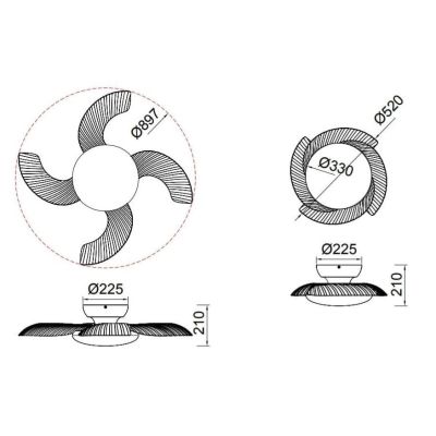 ALOHA VENTILATORE CON PALE A SCOMPARSA LED 45W DIMMERABILE 2 COLORI TELECOMANDO INCLUSO Mantra - Cristalensi Shop Online