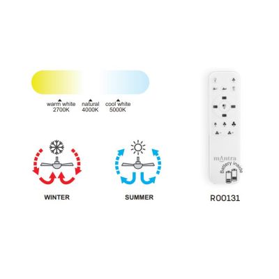 INDONESIA MINI VENTILATORE IN VIMINI NATURALE LED 55W DIMMERABILE IP44 DIAMETRO CM 56 TELECOMANDO INCLUSO Mantra - Cristalensi S