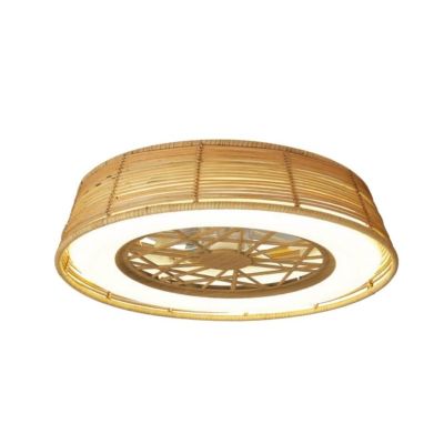 INDONESIA MINI VENTILATORE IN VIMINI NATURALE LED 55W DIMMERABILE IP44 DIAMETRO CM 56 TELECOMANDO INCLUSO Mantra - Cristalensi S