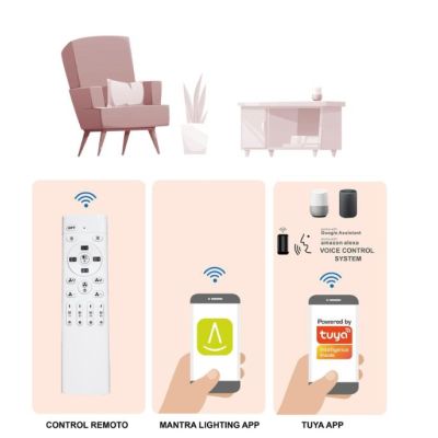 TIBET VENTILATORE MODERNO IN METALLO LED 70W DIMMERABILE 4 FINITURE COLORE TELECOMANDO INCLUSO Mantra - Cristalensi Shop Online