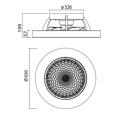 TIBET VENTILATORE MODERNO IN METALLO LED 70W DIMMERABILE 4 FINITURE COLORE TELECOMANDO INCLUSO Mantra - Cristalensi Shop Online