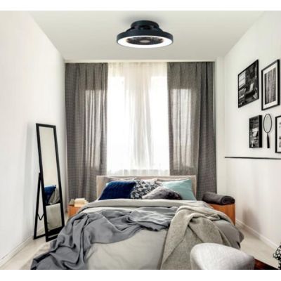 TIBET MINI VENTILATORE MODERNO IN METALLO LED 70W DIMMERABILE 3 FINITURE COLORE TELECOMANDO INCLUSO Mantra - Cristalensi Shop On