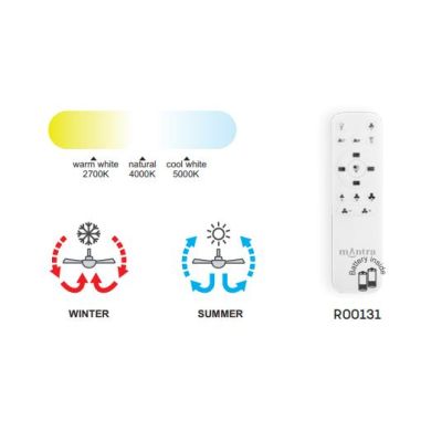 TIBET MINI VENTILATORE MODERNO IN METALLO LED 70W DIMMERABILE 3 FINITURE COLORE TELECOMANDO INCLUSO Mantra - Cristalensi Shop On