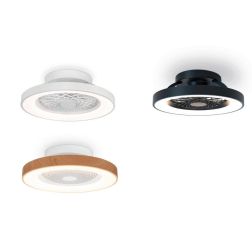 TIBET MINI VENTILATORE MODERNO IN METALLO LED 70W DIMMERABILE 3 FINITURE COLORE TELECOMANDO INCLUSO Mantra - Cristalensi Shop On