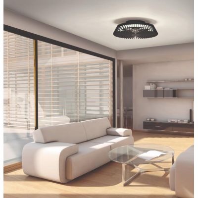HIMALAYA VENTILATORE MODERNO IN METALLO LED 70W DIMMERABILE 4 FINITURE COLORE TELECOMANDO INCLUSO Mantra - Cristalensi Shop Onli