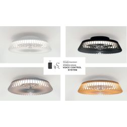 HIMALAYA VENTILATORE MODERNO IN METALLO LED 70W DIMMERABILE 4 FINITURE COLORE TELECOMANDO INCLUSO Mantra - Cristalensi Shop Onli