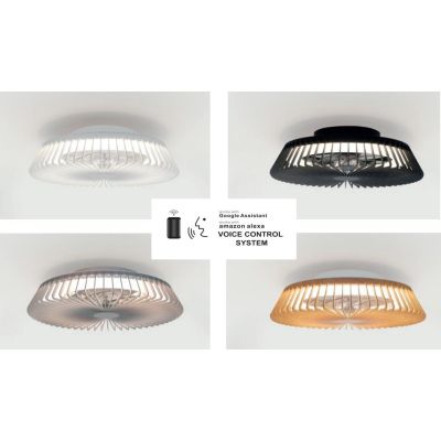 HIMALAYA VENTILATORE MODERNO IN METALLO LED 70W DIMMERABILE 4 FINITURE COLORE TELECOMANDO INCLUSO Mantra - Cristalensi Shop Onli