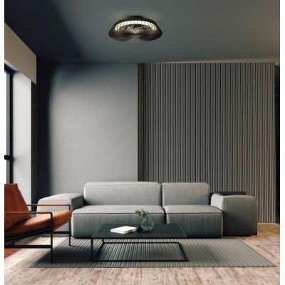 HIMALAYA MINI VENTILATORE MODERNO IN METALLO LED 70W DIMMERABILE 3 FINITURE COLORE TELECOMANDO INCLUSO Mantra - Cristalensi Shop