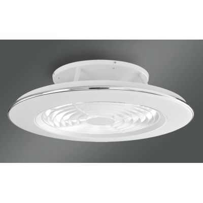 ALISIO VENTILATORE IN METALLO LED 70W DIMMERABILE 2 FINITURE COLORE TELECOMANDO INCLUSO MODERNO Mantra - Cristalensi Shop Online