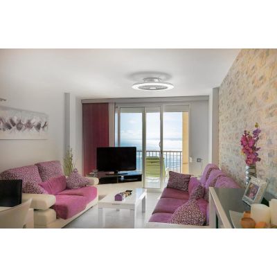 ALISIO XL VENTILATORE IN METALLO LED 95W DIMMERABILE 3 FINITURE COLORE TELECOMANDO INCLUSO MODERNO Mantra - Cristalensi Shop Onl