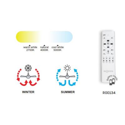 NEPAL VENTILATORE MODERNO 4 COLORI LED 75W DIMMERABILE DIAMETRO CM 105 CON TELECOMANDO INCLUSO Mantra - Cristalensi Shop Online