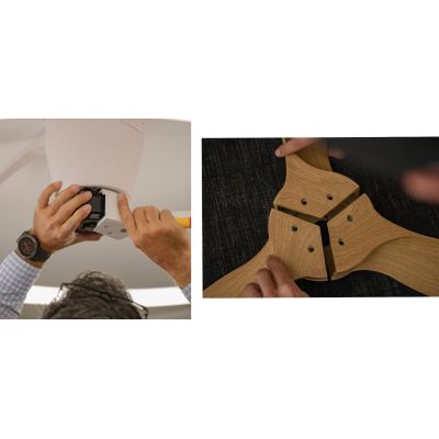 NEPAL VENTILATORE MODERNO 4 COLORI LED 75W DIMMERABILE DIAMETRO CM 105 CON TELECOMANDO INCLUSO Mantra - Cristalensi Shop Online