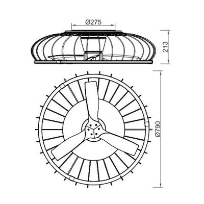 NATURE VENTILATORE IN METALLO 3 COLORI LED 75W DIMMERABILE DIAMETRO CM 79 CON TELECOMANDO INCLUSO Mantra - Cristalensi Shop Onli