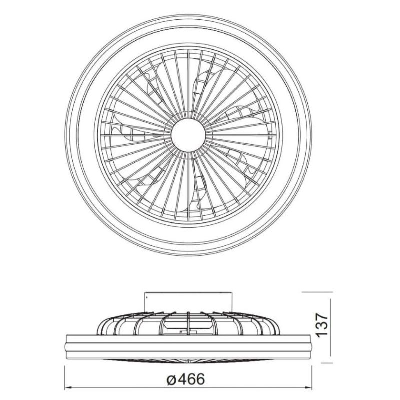GAMER VENTILATORE MODERNO LED 40W DIMMERABILE TECNOLOGIA RGB TELECOMANDO INCLUSO 2 COLORI Mantra - Cristalensi Shop Online