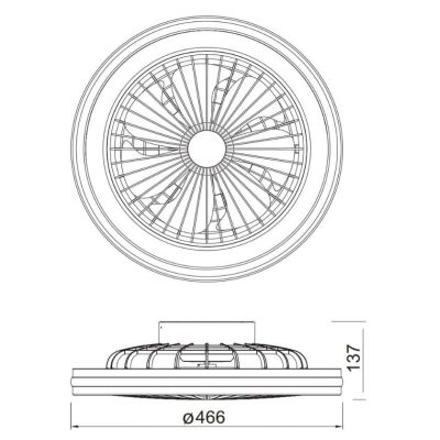 GAMER VENTILATORE MODERNO LED 40W DIMMERABILE TECNOLOGIA RGB TELECOMANDO INCLUSO 2 COLORI Mantra - Cristalensi Shop Online