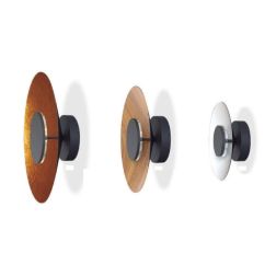 ORION PLAFONIERA/APPLIQUE 3 MISURE IN METALLO NERO CON FINITURE IN 3 COLORI LED INTEGRATO LUCE 3000K Mantra - Cristalensi Shop O