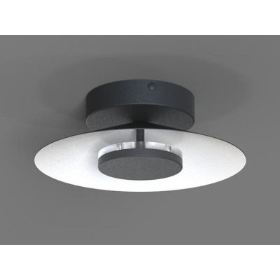 ORION PLAFONIERA/APPLIQUE 3 MISURE IN METALLO NERO CON FINITURE IN 3 COLORI LED INTEGRATO LUCE 3000K Mantra - Cristalensi Shop O