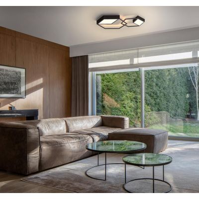 KUBICK APPLIQUE/PLAFONIERA A FORMA DI CUBO METALLO BIANCO O NERO LED INTEGRATO LUCE 3000K 3 MISURE Mantra - Cristalensi Shop Onl