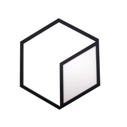 KUBICK APPLIQUE/PLAFONIERA A FORMA DI CUBO METALLO BIANCO O NERO LED INTEGRATO LUCE 3000K 3 MISURE Mantra - Cristalensi Shop Onl