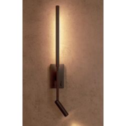 TORCH APPLIQUE LINEARE A 2 LUCI IN METALLO NERO O BIANCO LED 9W LUCE 3000K ORIENTABILE MODERNA Mantra - Cristalensi Shop Online