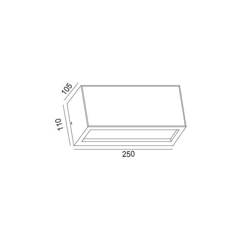 BERET APPLIQUE BICOLORE IN ALLUMINIO ANTRACITE E LEGNO PER AMBIENTI ESTERNI IP54 LAMPADINA ATTACCO E27 Mantra - Cristalensi Shop