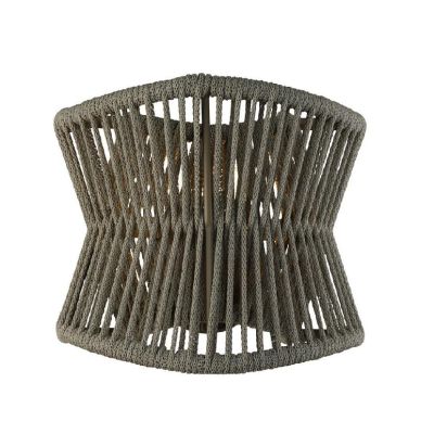 POLINESIA APPLIQUE DA ESTERNI IP44 IN ALLUMINIO E FIBRE TESSILI DI COLORE BEIGE DESIGN MODERNO LAMPADINA E27 Mantra - Cristalens