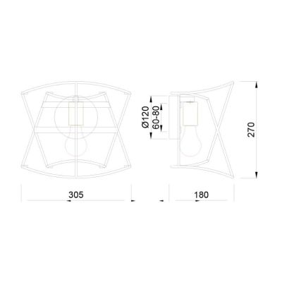 POLINESIA APPLIQUE DA ESTERNI IP44 IN ALLUMINIO E FIBRE TESSILI DI COLORE BEIGE DESIGN MODERNO LAMPADINA E27 Mantra - Cristalens