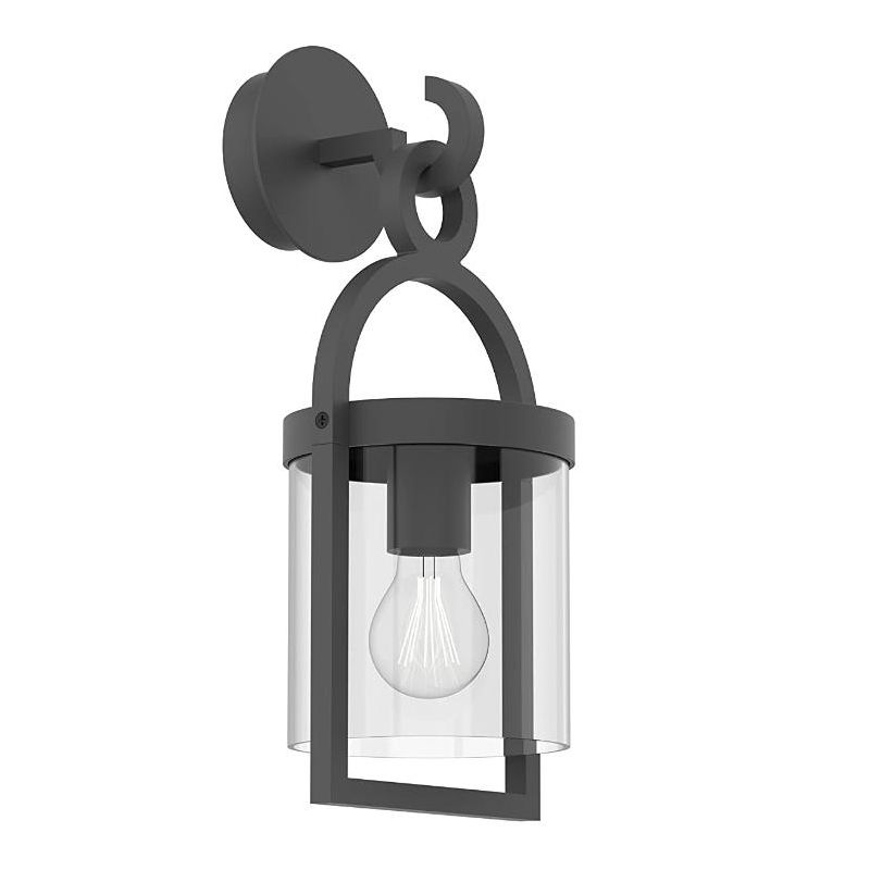 MAYA APPLIQUE DA ESTERNO IP54 IN ALLUMINIO E VETRO FINITURA ANTRACITE STILE VINTAGE LAMPADINA ATTACCO E27 Mantra - Cristalensi S