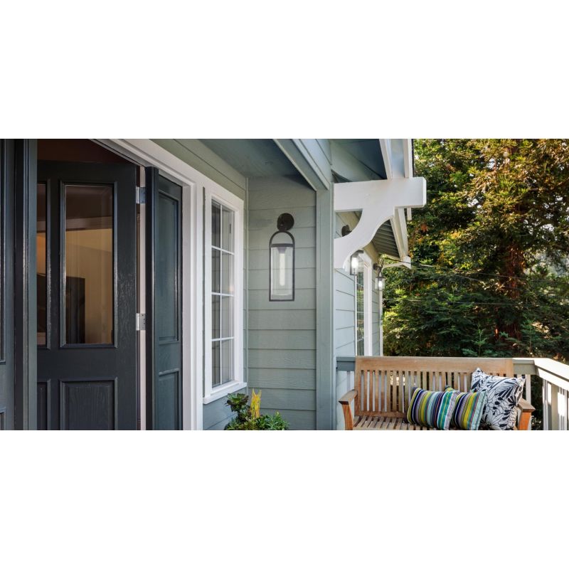 MAYA APPLIQUE DA ESTERNO IN ALLUMINIO ANTRACITE E VETRO TRASPARENTE IP54 VINTAGE LAMPADINA ATTACCO E27 Mantra - Cristalensi Shop