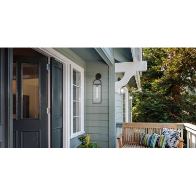 MAYA APPLIQUE DA ESTERNO IN ALLUMINIO ANTRACITE E VETRO TRASPARENTE IP54 VINTAGE LAMPADINA ATTACCO E27 Mantra - Cristalensi Shop