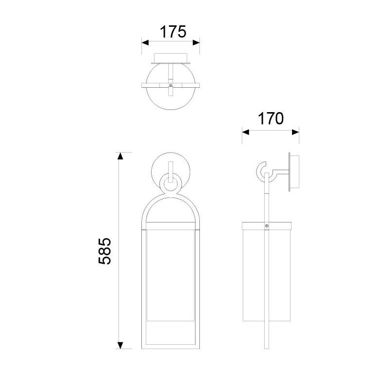 MAYA APPLIQUE DA ESTERNO IN ALLUMINIO ANTRACITE E VETRO TRASPARENTE IP54 VINTAGE LAMPADINA ATTACCO E27 Mantra - Cristalensi Shop