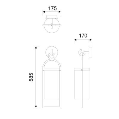 MAYA APPLIQUE DA ESTERNO IN ALLUMINIO ANTRACITE E VETRO TRASPARENTE IP54 VINTAGE LAMPADINA ATTACCO E27 Mantra - Cristalensi Shop