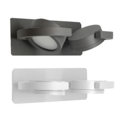 IGUAZU APPLIQUE 2 LUCI DA ESTERNO ORIENTABILE ALLUMINIO ANTRACITE O BIANCO IP54 LAMPADINE ATTACCO GX53 Mantra - Cristalensi Shop